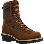 GEORGIA BOOT LTX LOGGER MEN'S WATERPROOF WORK BOOTS GB00617 IN BROWN - TLW Shoes