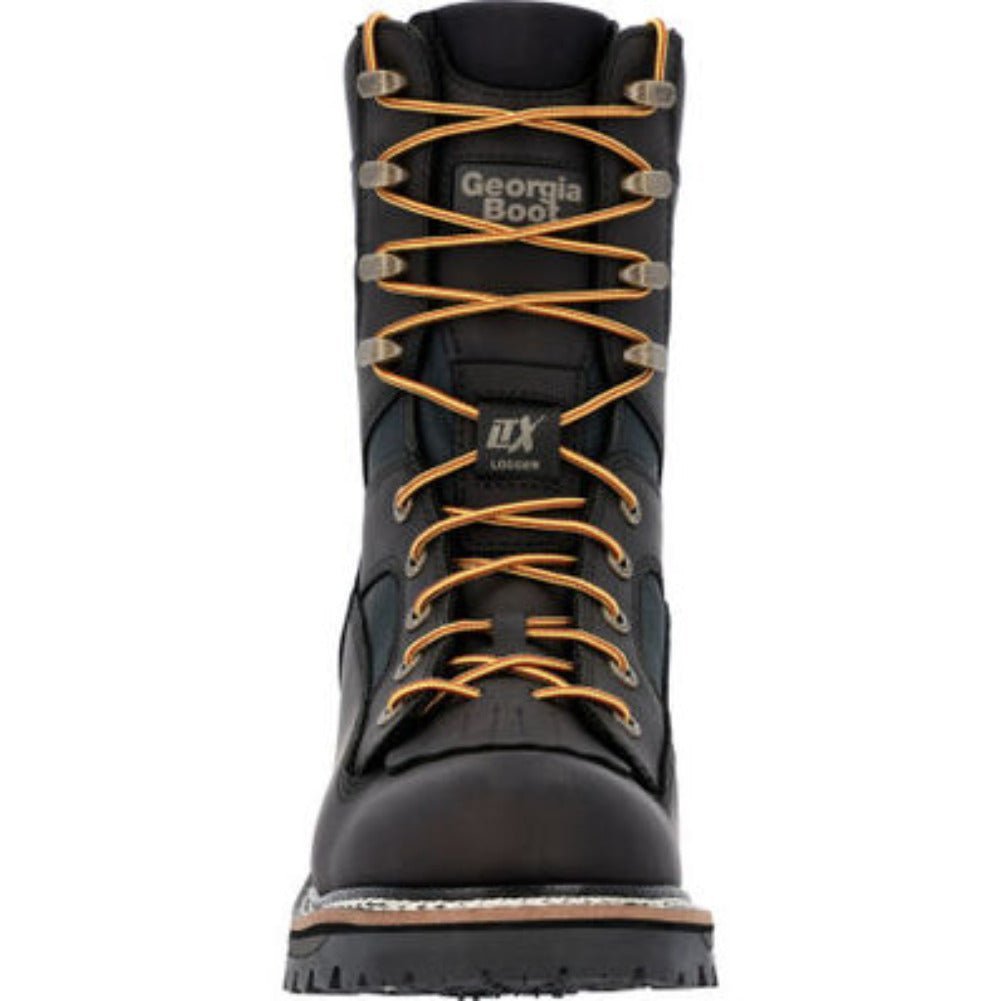 GEORGIA BOOT LTX LOGGER MEN'S WATERPROOF WORK BOOTS GB00618 IN BLACK - TLW Shoes