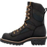 GEORGIA BOOT LTX LOGGER MEN'S WATERPROOF WORK BOOTS GB00619 IN BLACK - TLW Shoes