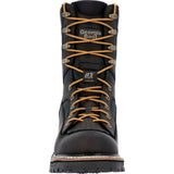 GEORGIA BOOT LTX LOGGER MEN'S WATERPROOF WORK BOOTS GB00619 IN BLACK - TLW Shoes