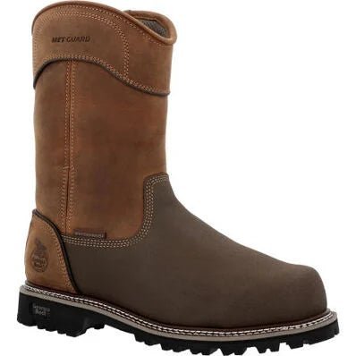GEORGIA BOOT BRUTE MEN'S COMPOSITE TOE WATERPROOF WORK BOOTS GB00644 IN BROWN - TLW Shoes