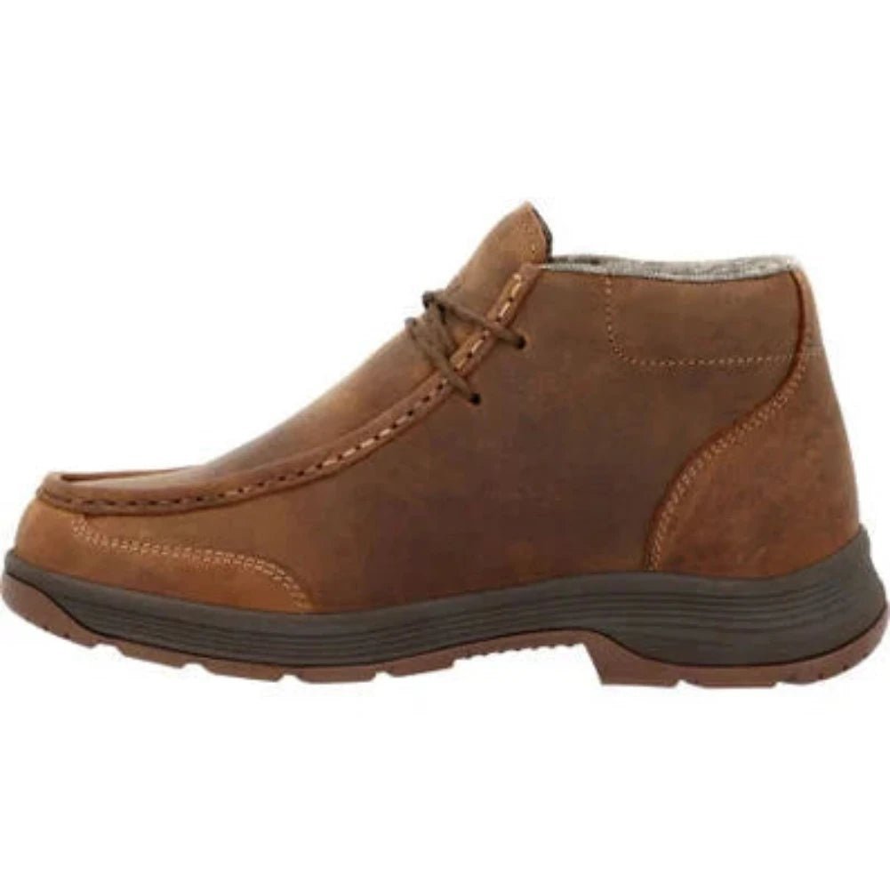 GEORGIA BOOT ATHENS SUPERLYTE MEN'S WATERPROOF WALLABE ALLOY TOE BOOTS GB00647 IN BROWN - TLW Shoes