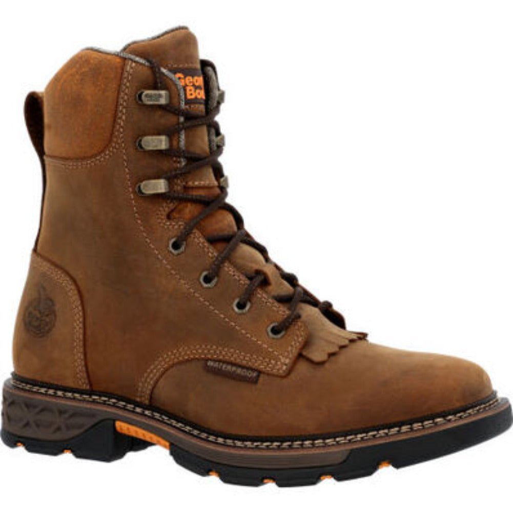 GEORGIA BOOT CARBO - TEC FLX MEN'S WATERPROOF LACER BOOTS GB00650 IN BROWN - TLW Shoes