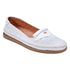 Ginger White Perforated Leather Flats - TLW Shoes