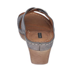 Gisele Pewter Wedge Sandals - TLW Shoes