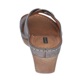 Gisele Pewter Wedge Sandals - TLW Shoes