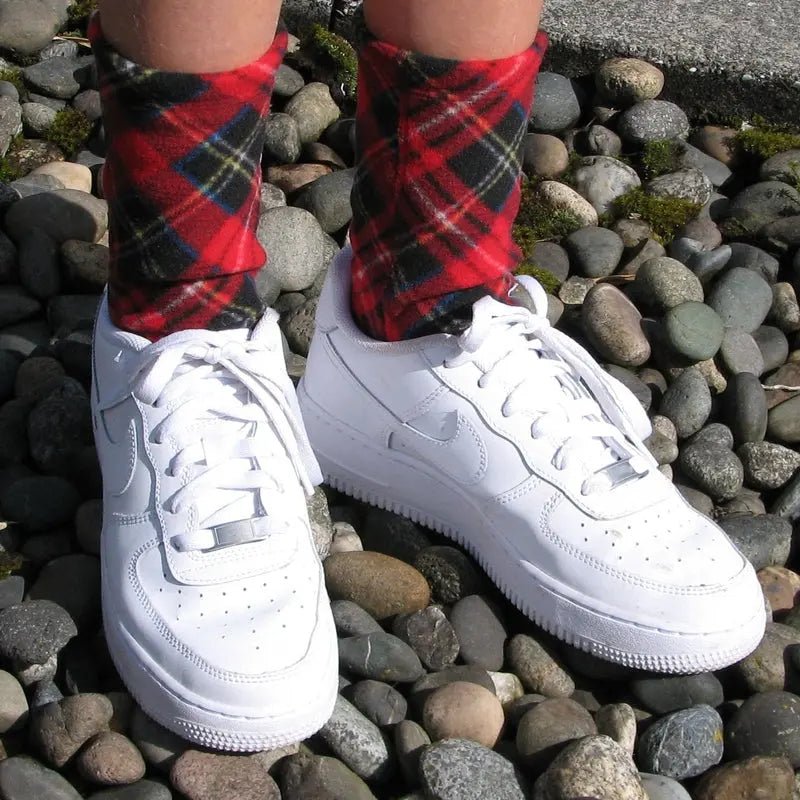 Kids' Nonskid Fleece Socks - Highlander - TLW Shoes
