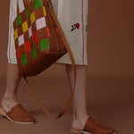 HAND WOVEN LEATHER SLIDES // CAMEL - TLW Shoes