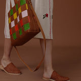 HAND WOVEN LEATHER SLIDES // CAMEL - TLW Shoes