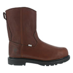 IRON AGE 10" MEN'S WORK BOOT WELLINGTON COMPOSITE TOE HAULER IA0195 IN BROWN - TLW Shoes