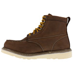 IRON AGE 6" MEN'S WORK BOOT WEDGE STEEL TOE REINFORCER IA5061 IN BROWN - TLW Shoes