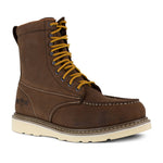 IRON AGE 8" MEN'S WORK BOOT WEDGE STEEL TOE IA5081 REINFORCER IN BROWN - TLW Shoes