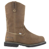 IRON AGE 11" MEN'S WORK BOOT PULL-ON COMPOSITE TOE GROUNDBREAKER IA5094 IN BROWN - TLW Shoes