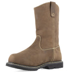 IRON AGE 11" MEN'S WORK BOOT PULL-ON COMPOSITE TOE GROUNDBREAKER IA5094 IN BROWN - TLW Shoes