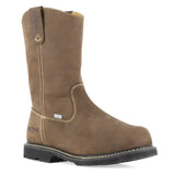 IRON AGE 11" MEN'S WORK BOOT PULL-ON COMPOSITE TOE GROUNDBREAKER IA5094 IN BROWN - TLW Shoes