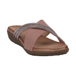 Women's Iris Blush Embellished Asymmetrical Flat Sandals - TLW Shoes