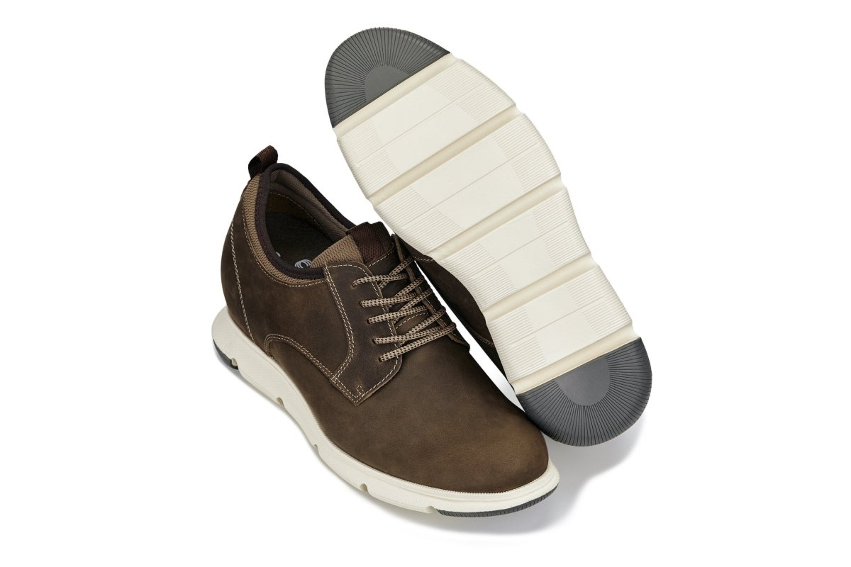 CALTO - J1201 - 3.3 Inches Taller (Coffee Brown) - TLW Shoes
