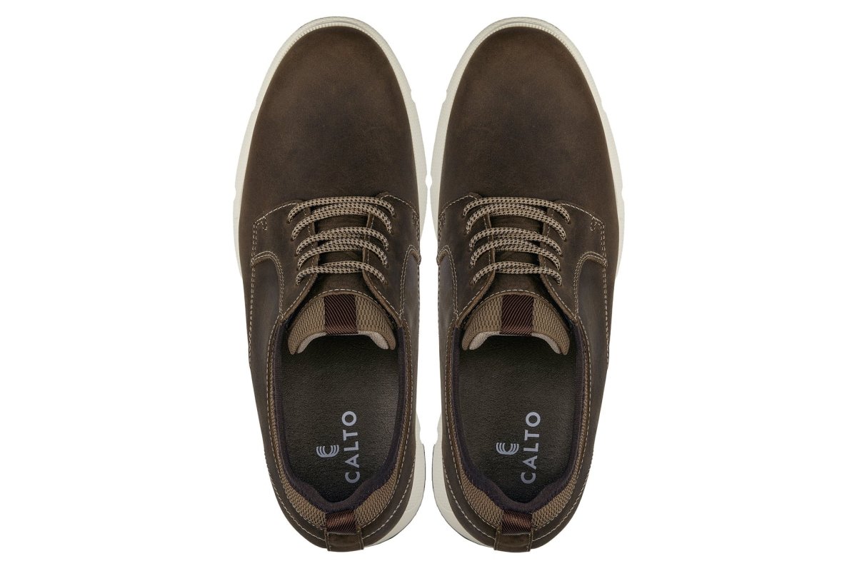 CALTO - J1201 - 3.3 Inches Taller (Coffee Brown) - TLW Shoes