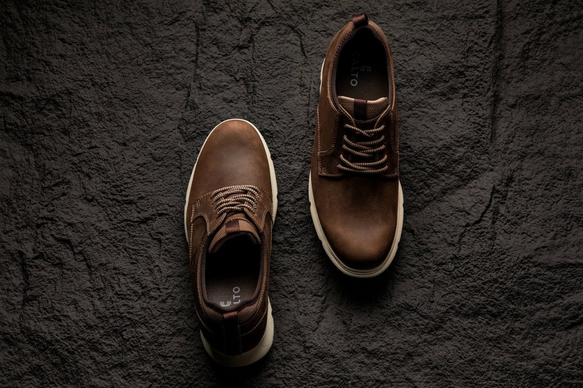 CALTO - J1201 - 3.3 Inches Taller (Coffee Brown) - TLW Shoes