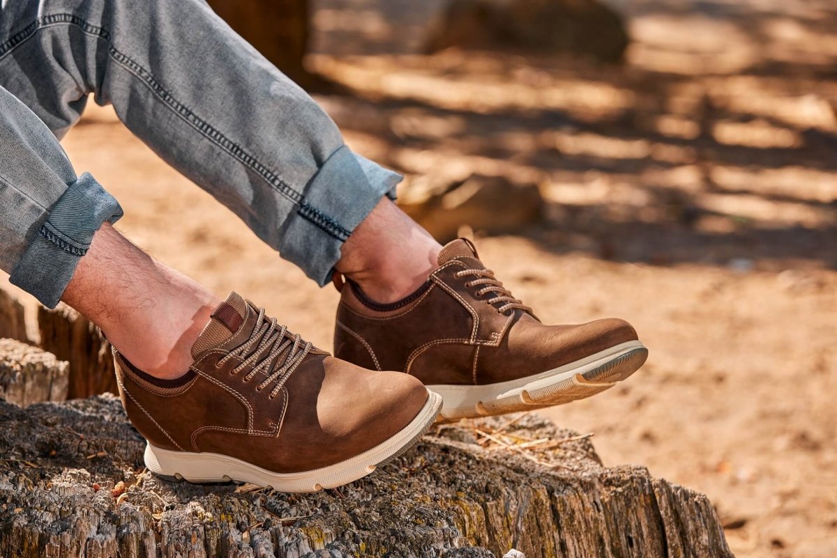 CALTO - J1201 - 3.3 Inches Taller (Coffee Brown) - TLW Shoes