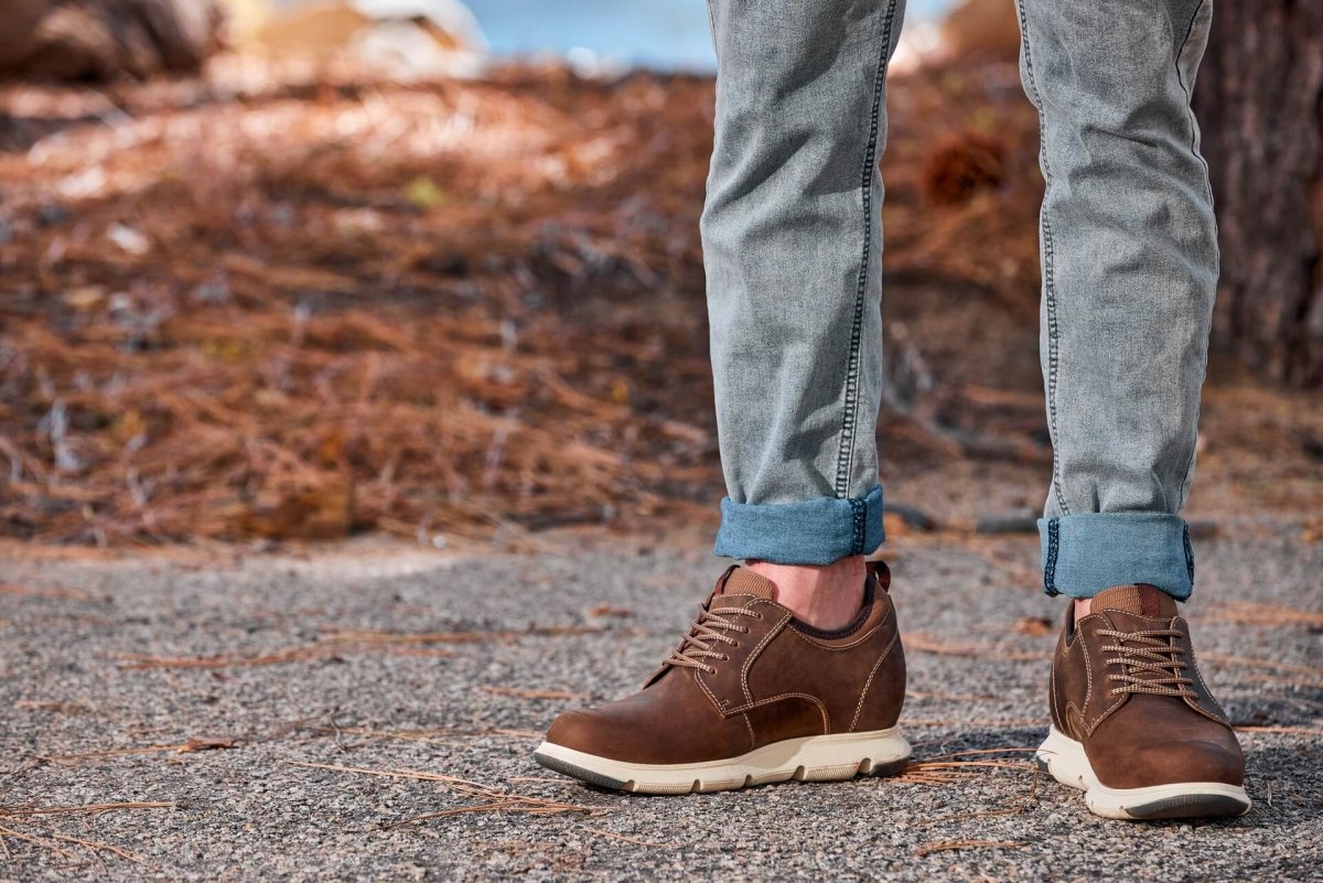CALTO - J1201 - 3.3 Inches Taller (Coffee Brown) - TLW Shoes