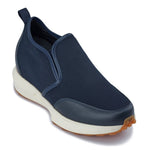 CALTO - J1435 - 3.3 Inches Taller (Dark Blue) - Casual Chunky Sole Sneaker Loafers - TLW Shoes