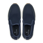 CALTO - J1435 - 3.3 Inches Taller (Dark Blue) - Casual Chunky Sole Sneaker Loafers - TLW Shoes