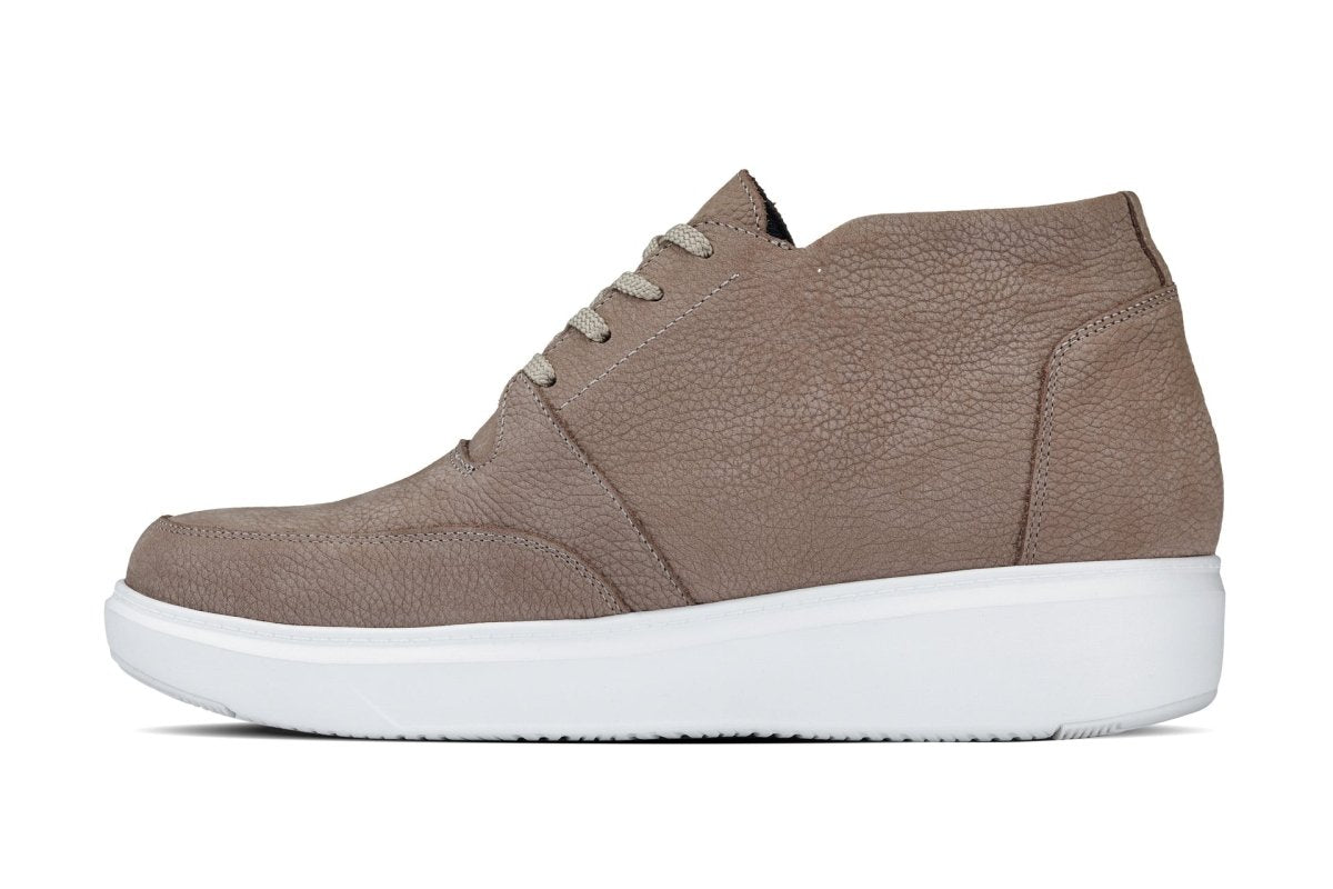CALTO - J1770 - 3.2 Inches Taller (Khaki) - Casual Chunky Sole Boots – Soft Pebble Grain Nubuck Leather - TLW Shoes