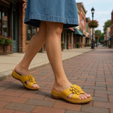 Women's Joy Coral Flower Flat Sandals - TLW Shoes