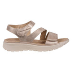 Women's Judy Gold Velcro Comfort Flat Sandals - TLW Shoes