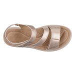 Women's Judy Gold Velcro Comfort Flat Sandals - TLW Shoes