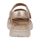 Women's Judy Gold Velcro Comfort Flat Sandals - TLW Shoes