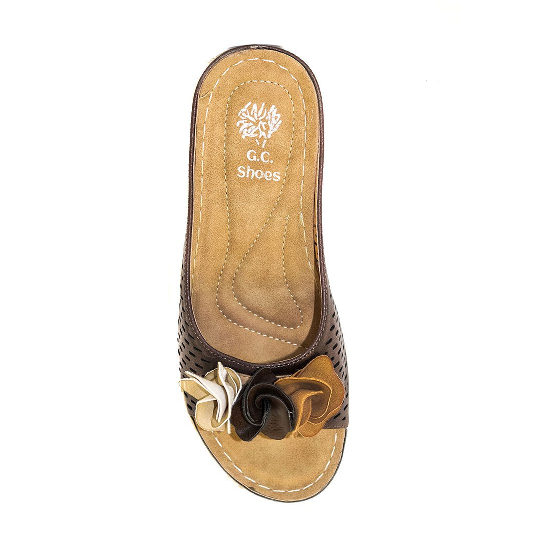 Women's Juliet Bronze Wedge Sandals - TLW Shoes