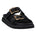 Women's Juno Black Slide Footbed Sandals - TLW Shoes