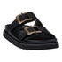 Women's Juno Black Slide Footbed Sandals - TLW Shoes