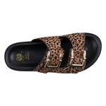 Women's Juno Camel Slide Footbed Sandals - TLW Shoes