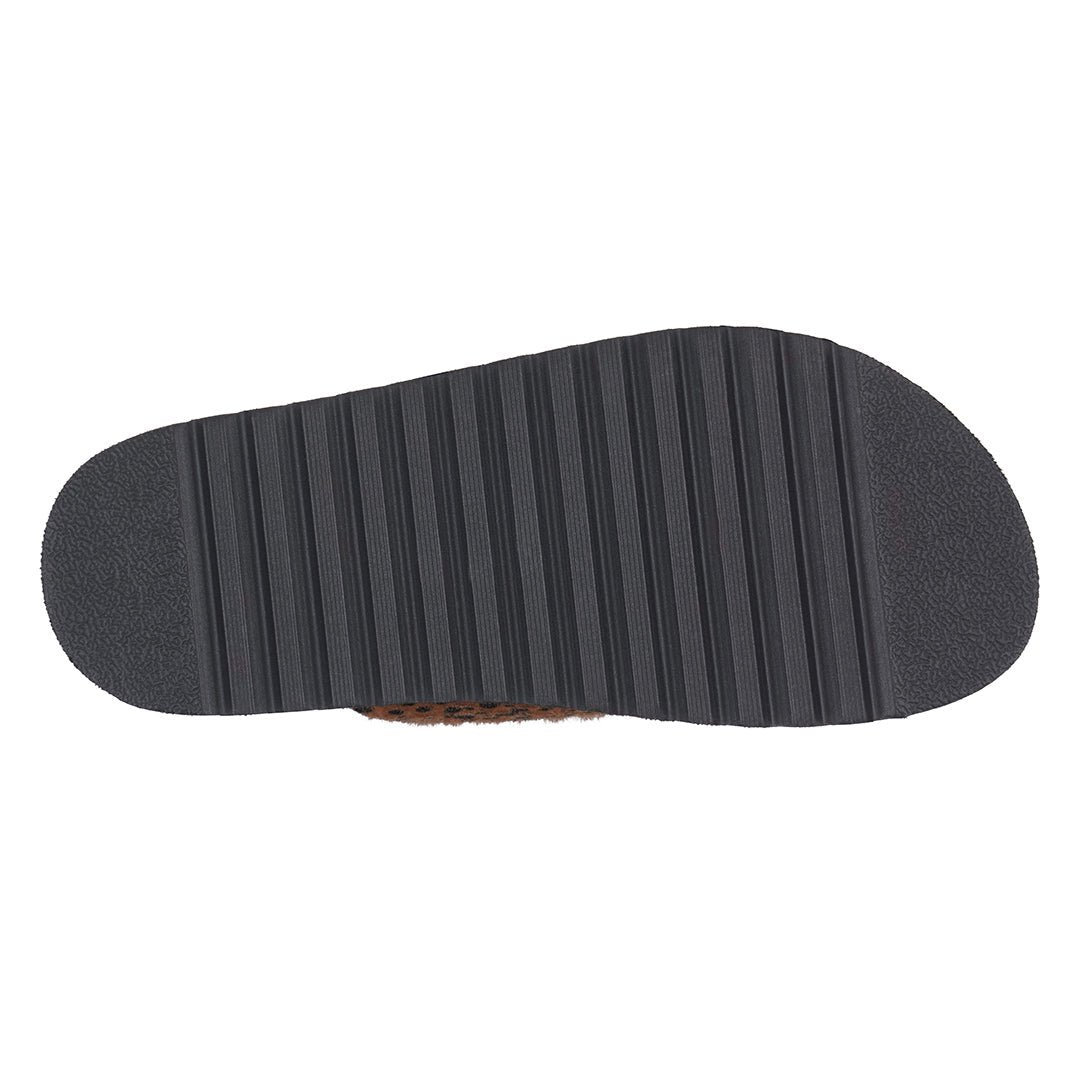 Women's Juno Camel Slide Footbed Sandals - TLW Shoes
