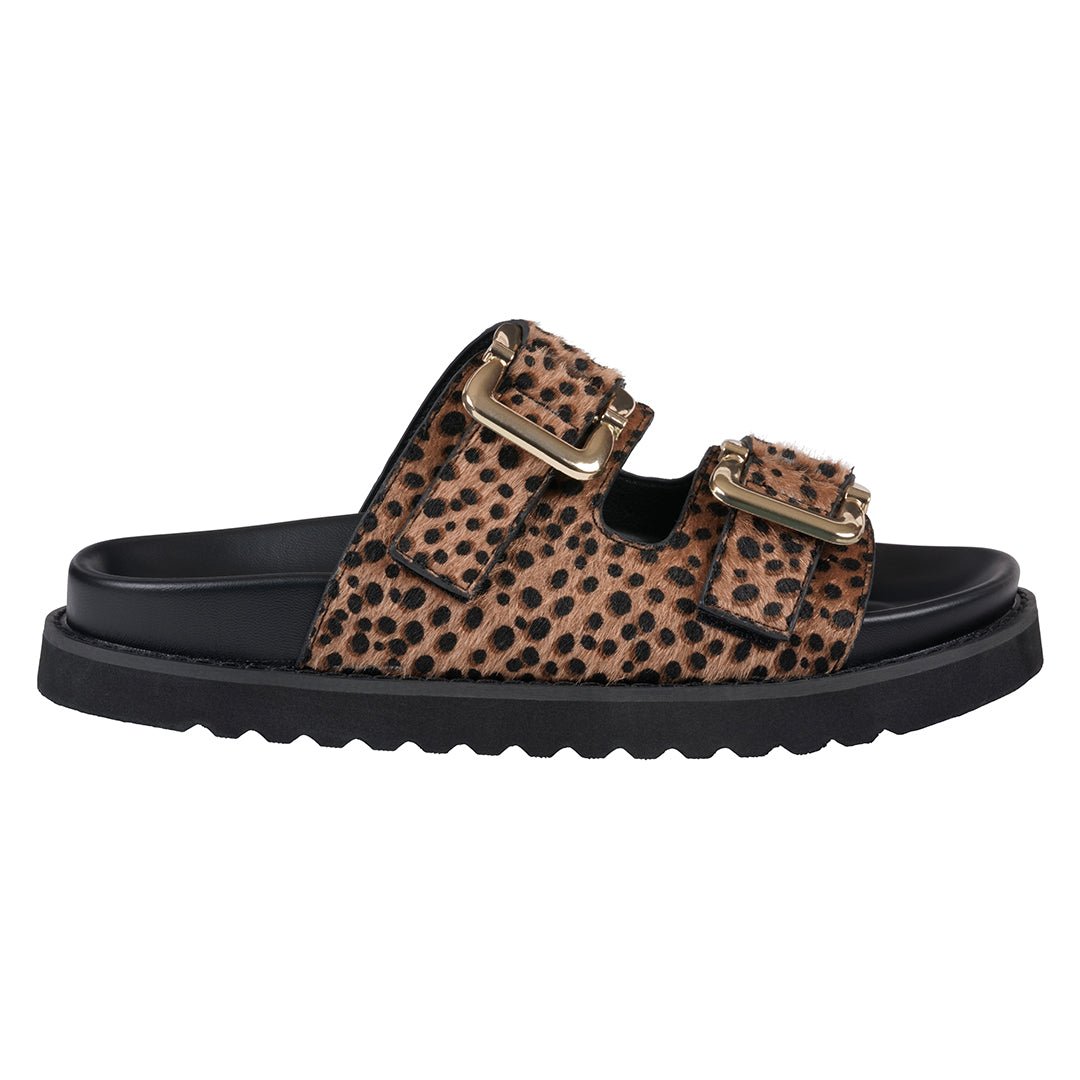 Women's Juno Camel Slide Footbed Sandals - TLW Shoes