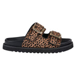 Women's Juno Camel Slide Footbed Sandals - TLW Shoes