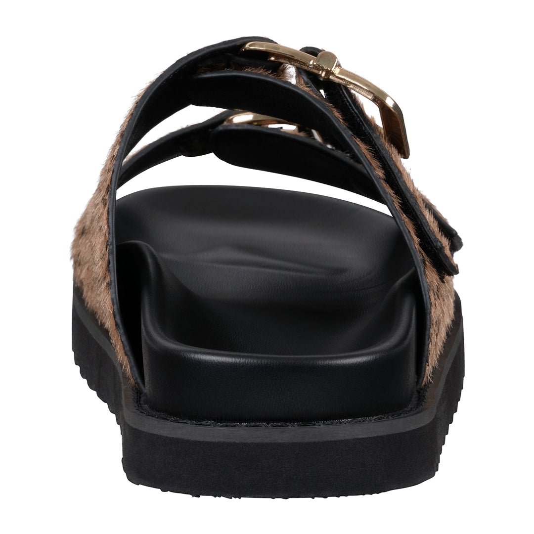 Women's Juno Camel Slide Footbed Sandals - TLW Shoes