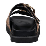 Women's Juno Camel Slide Footbed Sandals - TLW Shoes