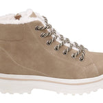 Justine Lace - up Taupe Bootie - TLW Shoes