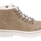 Justine Lace - up Taupe Bootie - TLW Shoes
