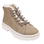 Justine Lace - up Taupe Bootie - TLW Shoes