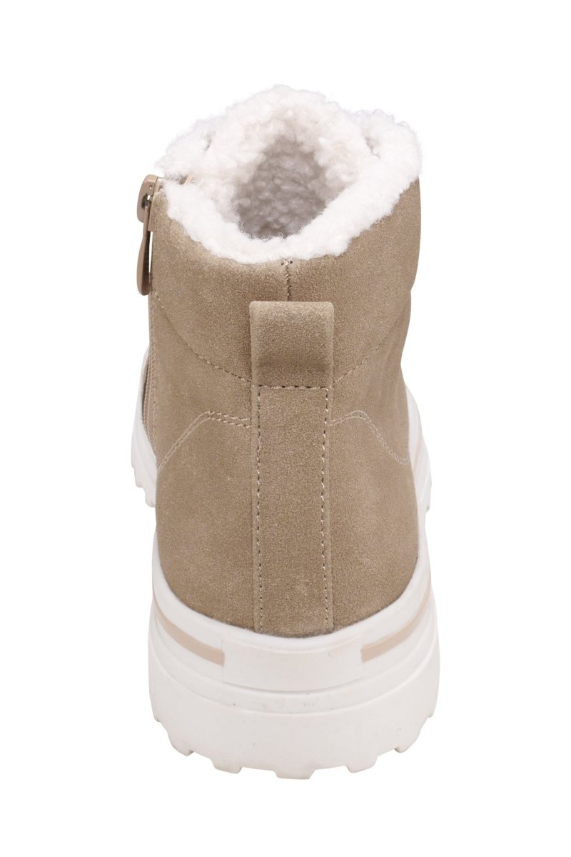 Justine Lace - up Taupe Bootie - TLW Shoes