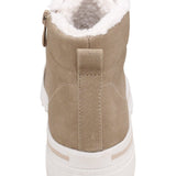 Justine Lace - up Taupe Bootie - TLW Shoes