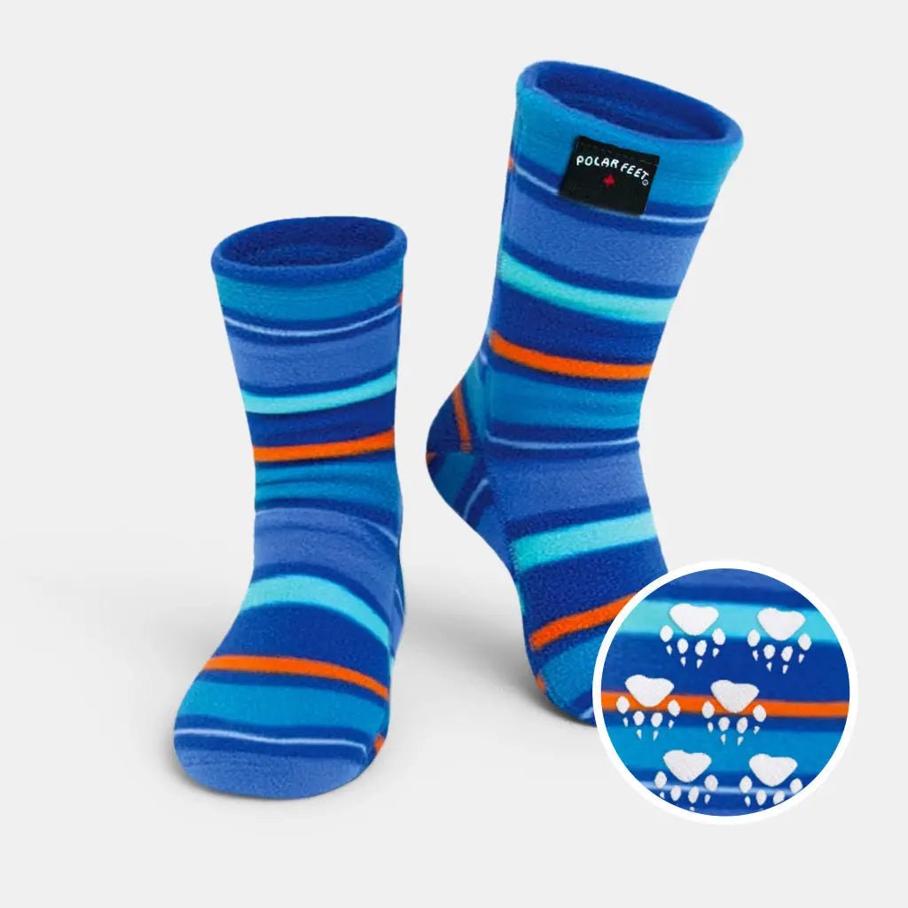 Polar Feet Fleece Socks - Jazz Stripes - TLW Shoes