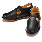 CALTO - K0751 - 2.8 Inches Taller (Black) - Lightweight Casual Fisherman Sandal - TLW Shoes