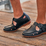 CALTO - K0751 - 2.8 Inches Taller (Black) - Lightweight Casual Fisherman Sandal - TLW Shoes