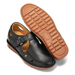CALTO - K0751 - 2.8 Inches Taller (Black) - Lightweight Casual Fisherman Sandal - TLW Shoes